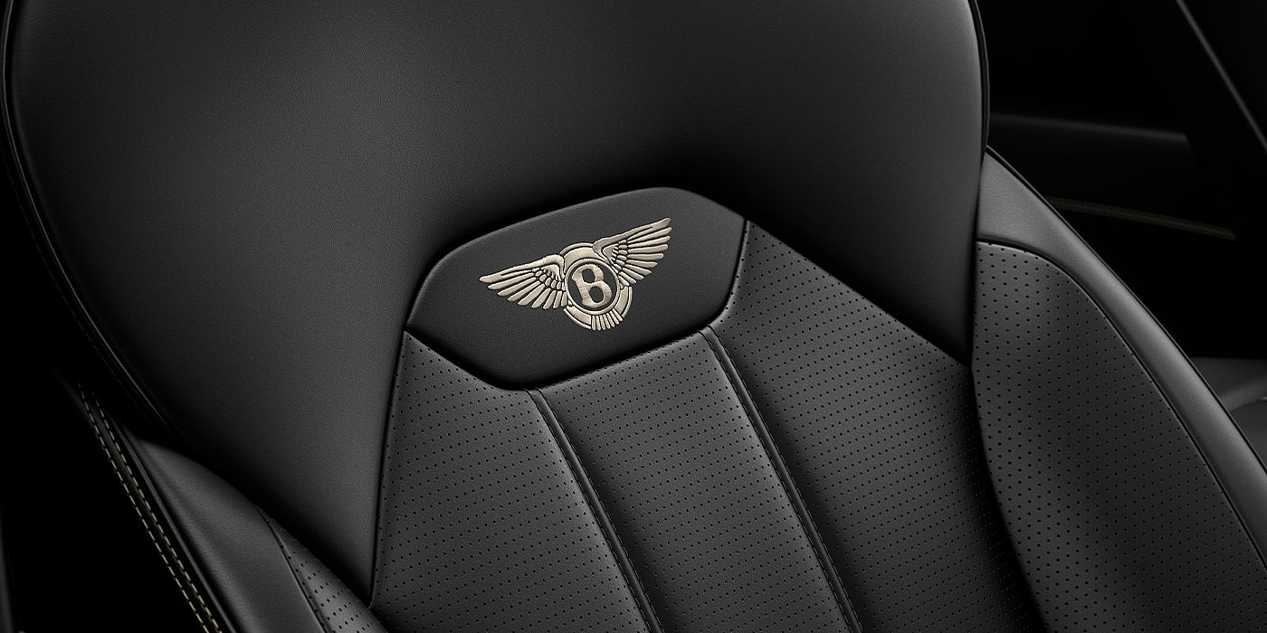 Bentley Kuala Lumpur Bentley Bentayga SUV seat detail in Beluga black hide